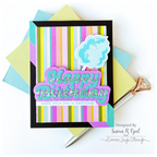 Simon Says Stamp Bubble Script Birthday Wafer Dies 1162sd Birthday Card