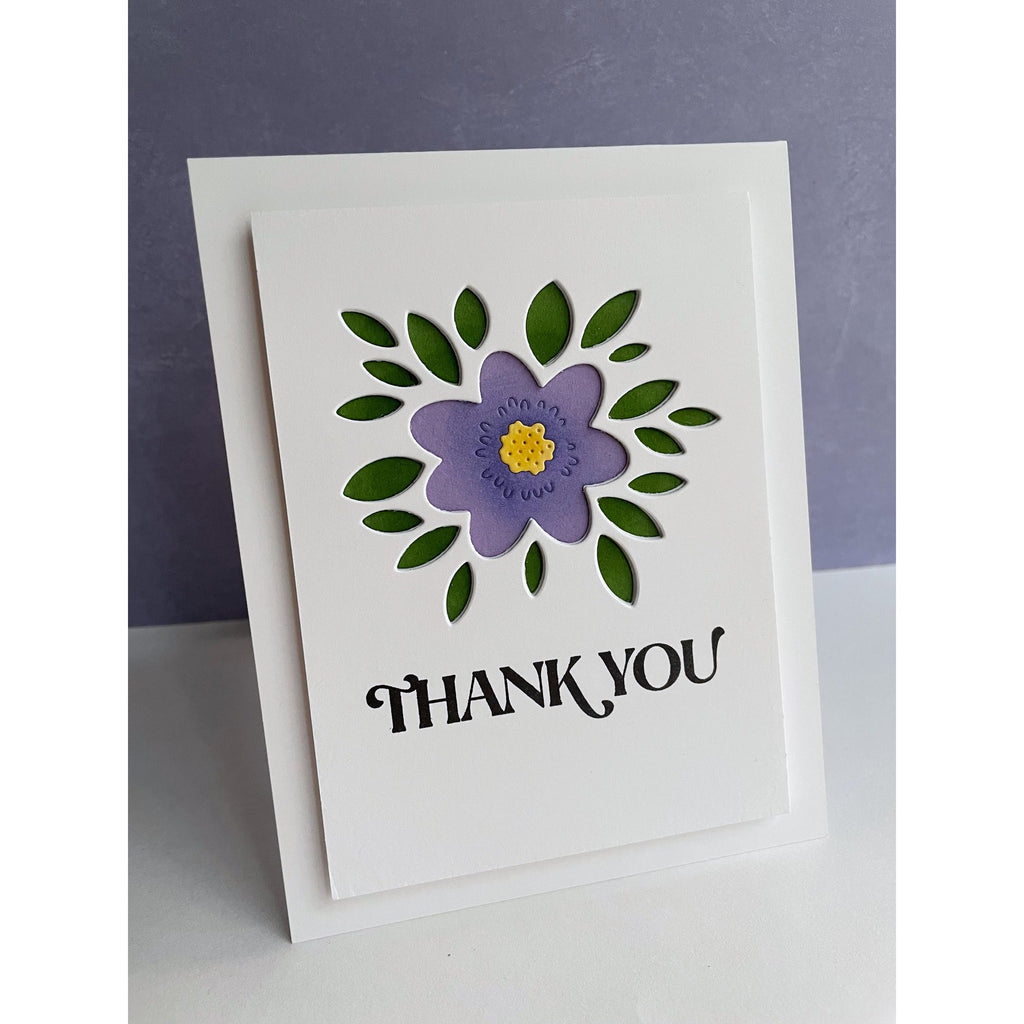 Simon Says Stamp Bubble Flower and Leaves Wafer Dies s991 You Are My Favorite Thank You Card | color-code:ALT02