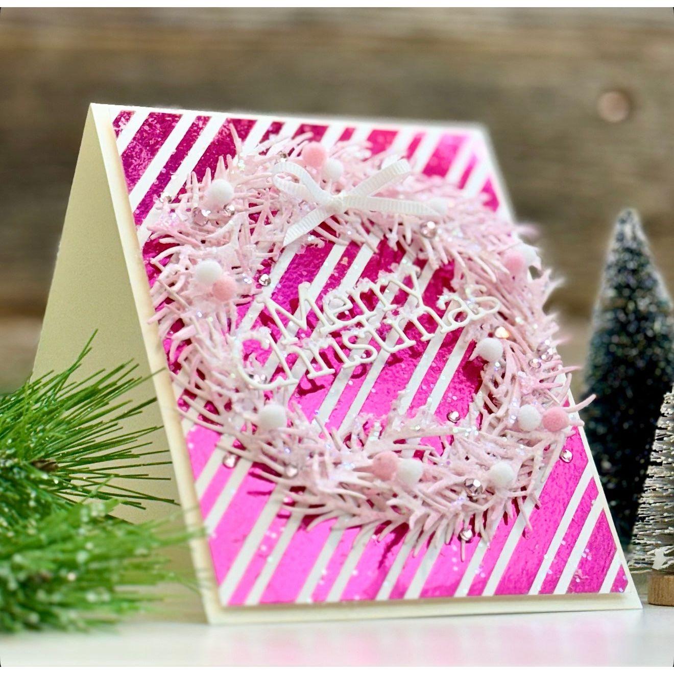 Simon Says Stamp Pawsitively Dazzling Gems Bubblegum se115 Festive Fun Christmas Card