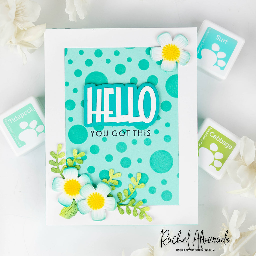 Simon Says Stamp Stencil Bubbles 1109st Every Happiness Rachel Alvarado You Got This Card
