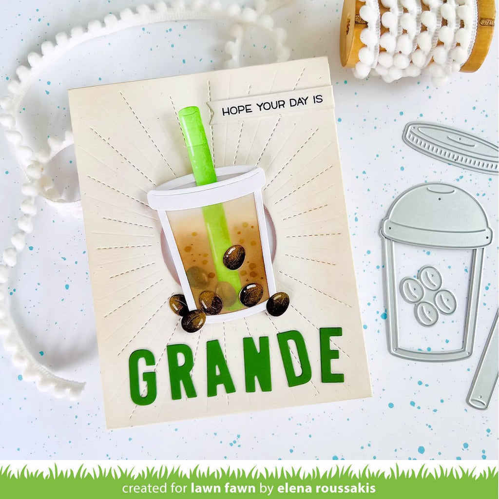 Lawn Fawn Build-A-Drink Bubble Tea Add-On Dies lf3803