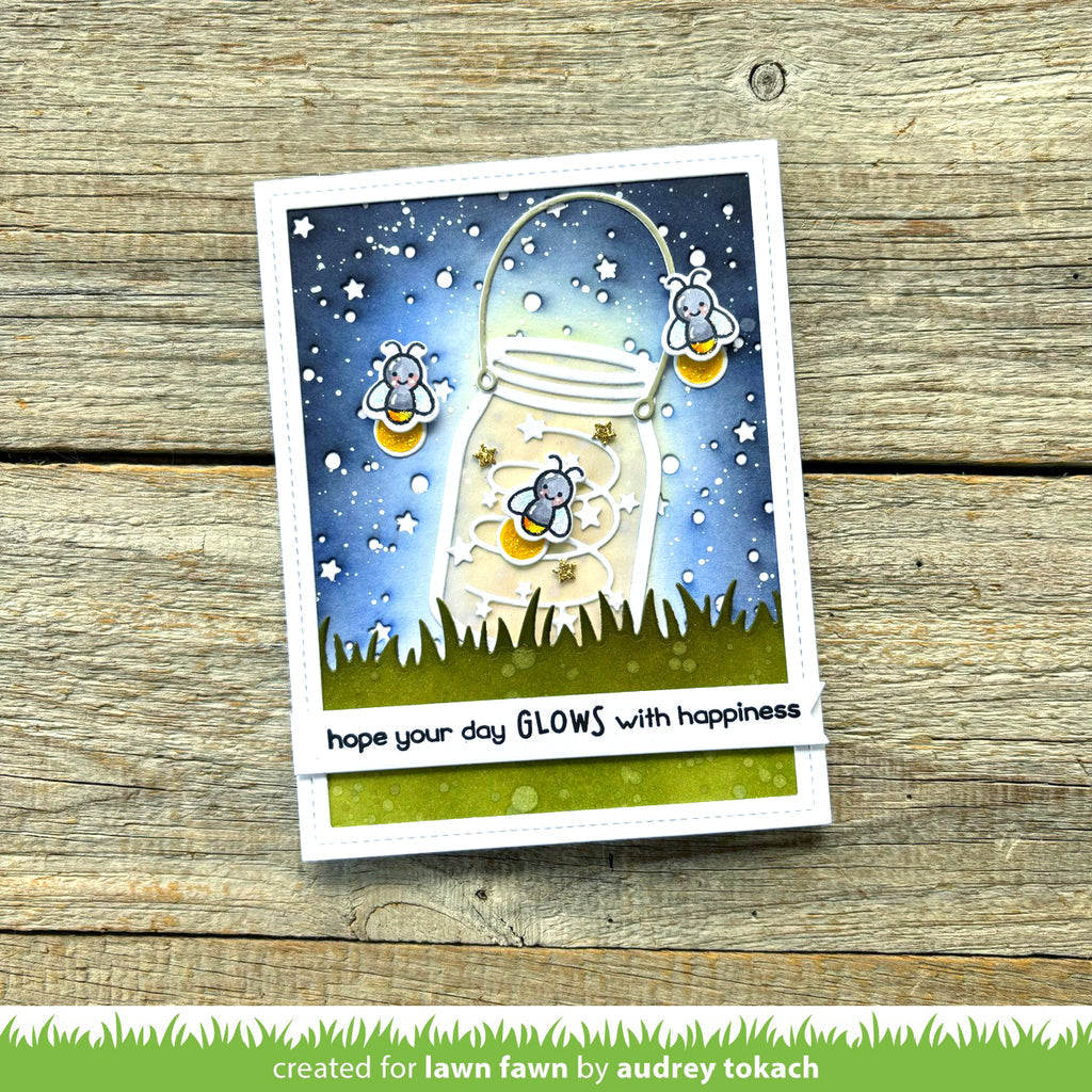 Lawn Fawn Build-A-Drink Mason Jar Add-On: Lantern Dies lf3433 happiness