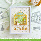Lawn Fawn Best Wishes Line Border Die lf3384 plant scene