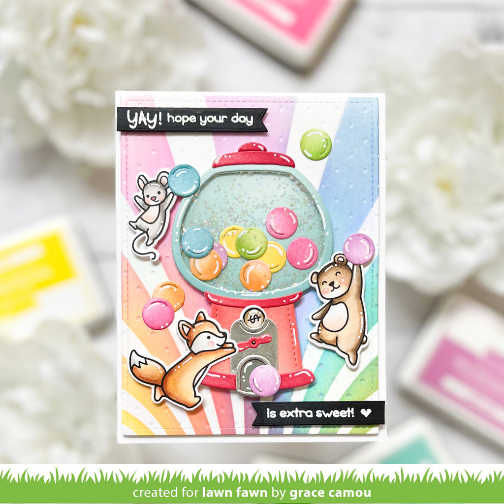 Lawn Fawn Draped Ribbons Stencil lf3454 Extra Sweet