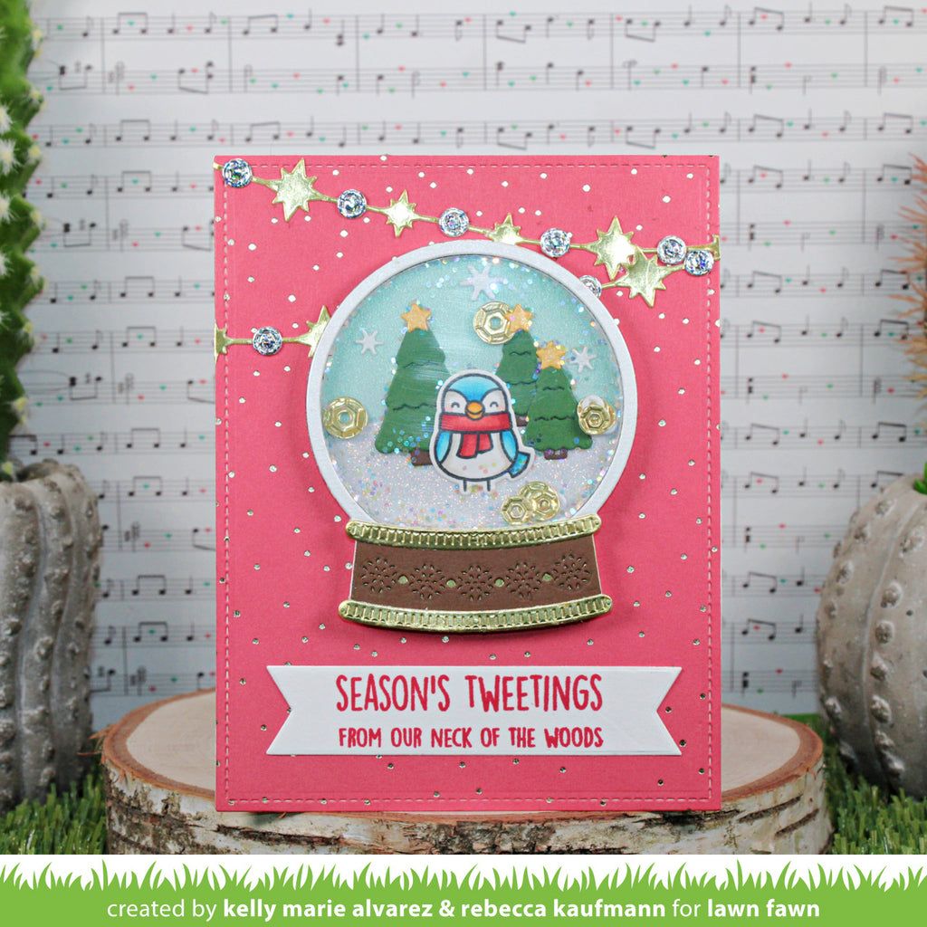 Lawn Fawn Build-A-Snowglobe Dies lf3254 season's tweetings