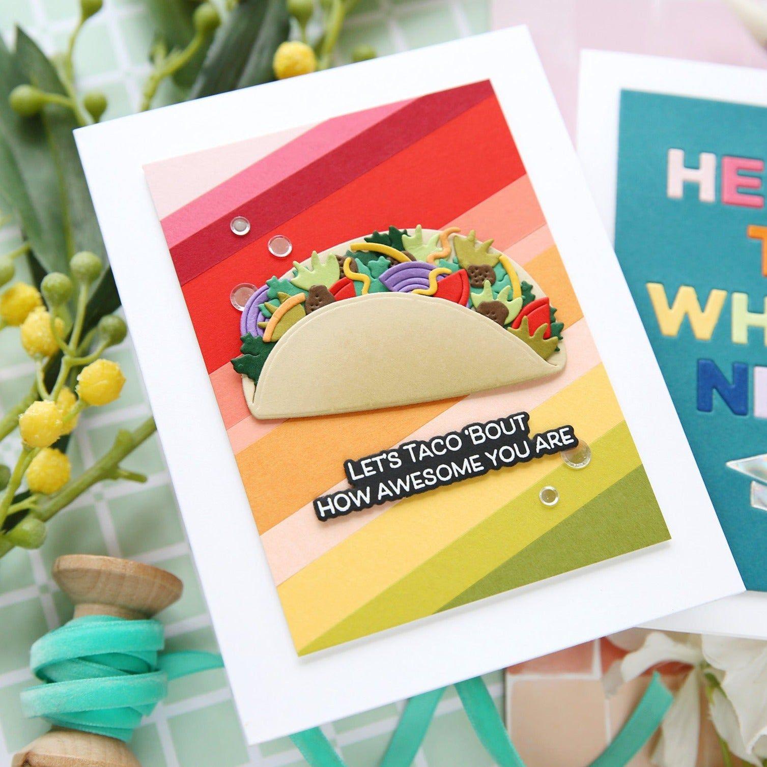 Simon Says Stamp Build a Taco Wafer Dies 1073sd Celebrate Friend Card | color-code:ALT01