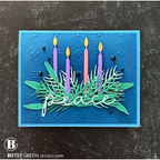 Simon Says Stamp Bunch of Candles Wafer Dies s927 Sweet Wishes Peace Card