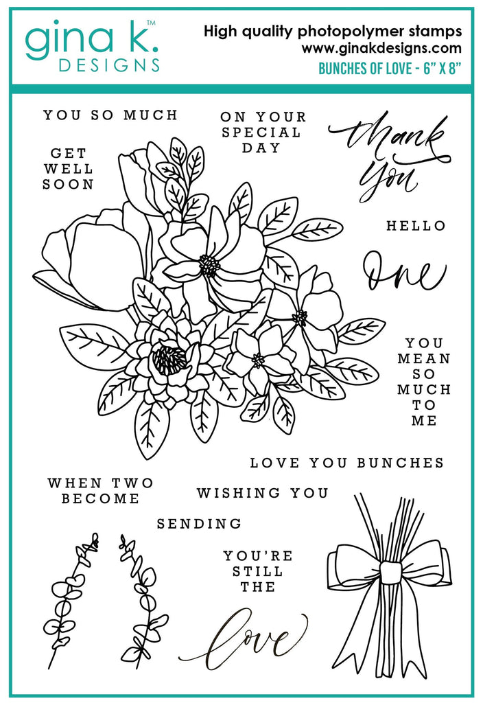 Gina K Designs BUNCHES OF LOVE Clear Stamps as23
