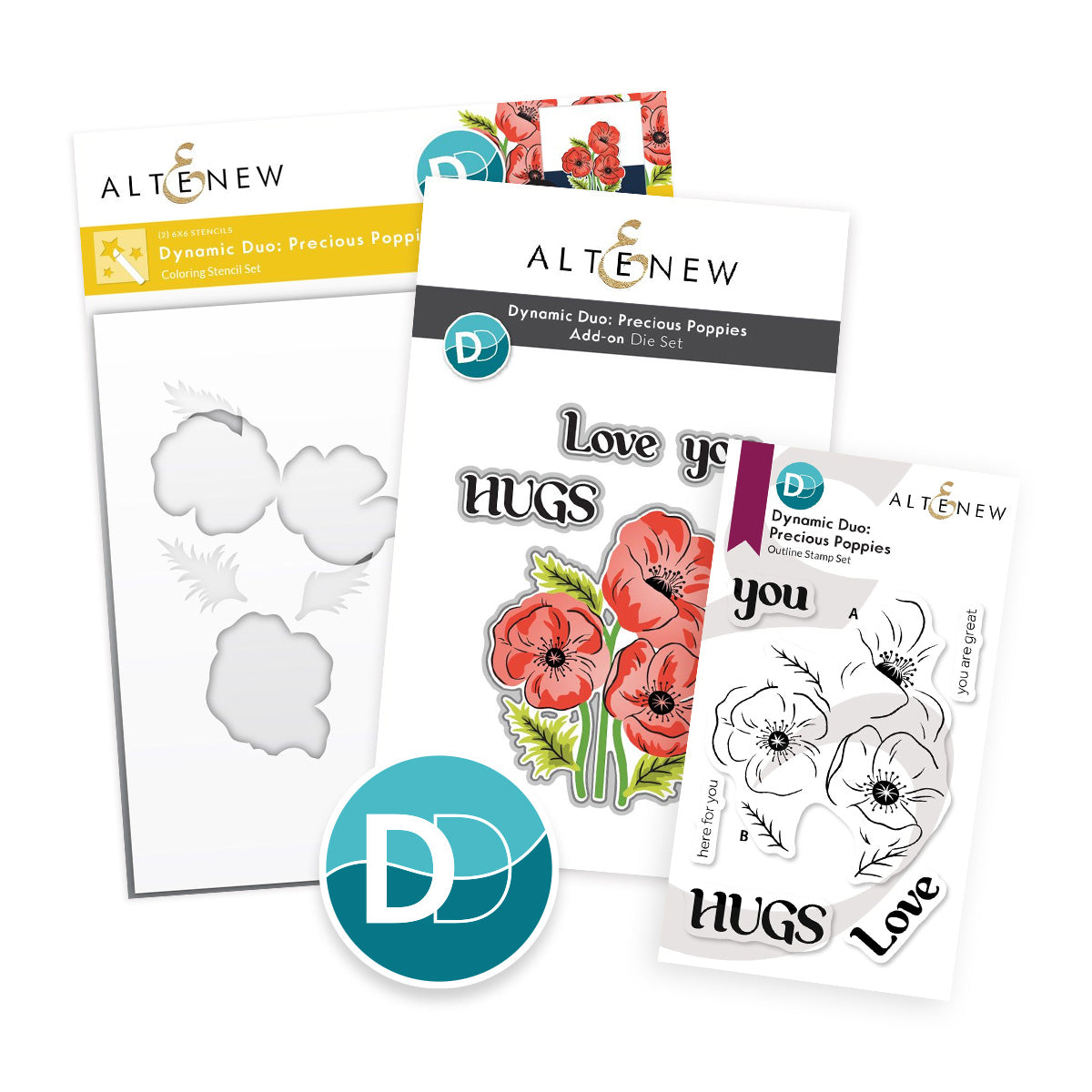 Altenew Dynamic Duo Precious Poppies and Add-on Die Set