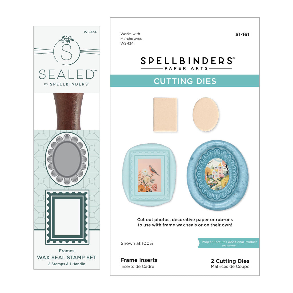 Spellbinders Frames Wax Seal Stamps and Die Bundle