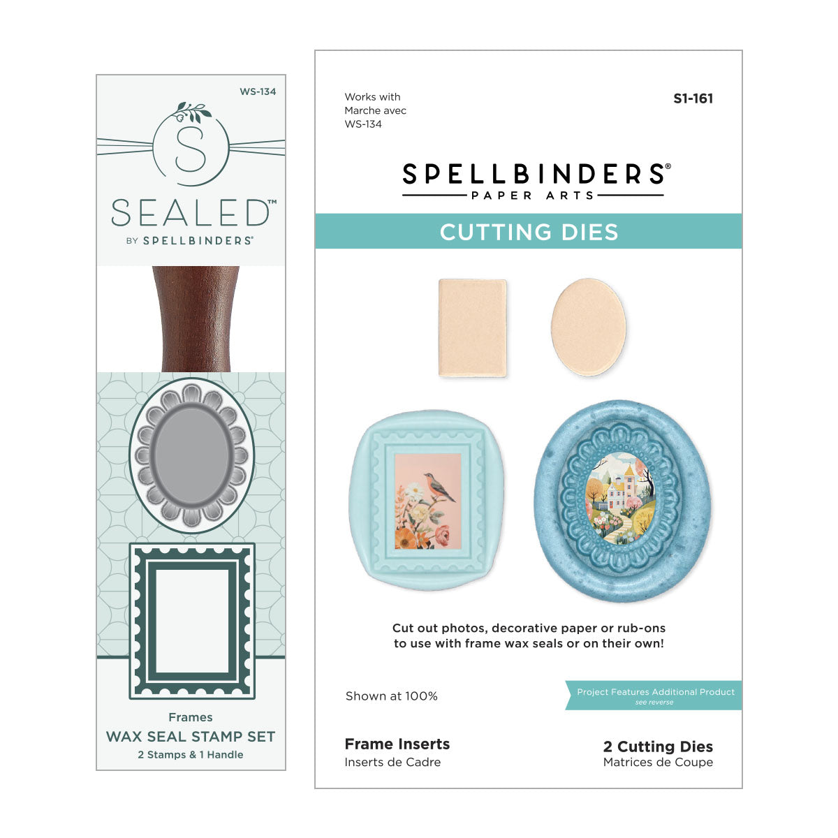 Spellbinders Frames Wax Seal Stamps and Die Bundle