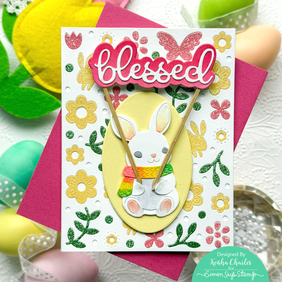 Simon Says Stamp Bundled Bunny Wafer Dies s986 Favorite Things Blessed Card | color-code:ALT04