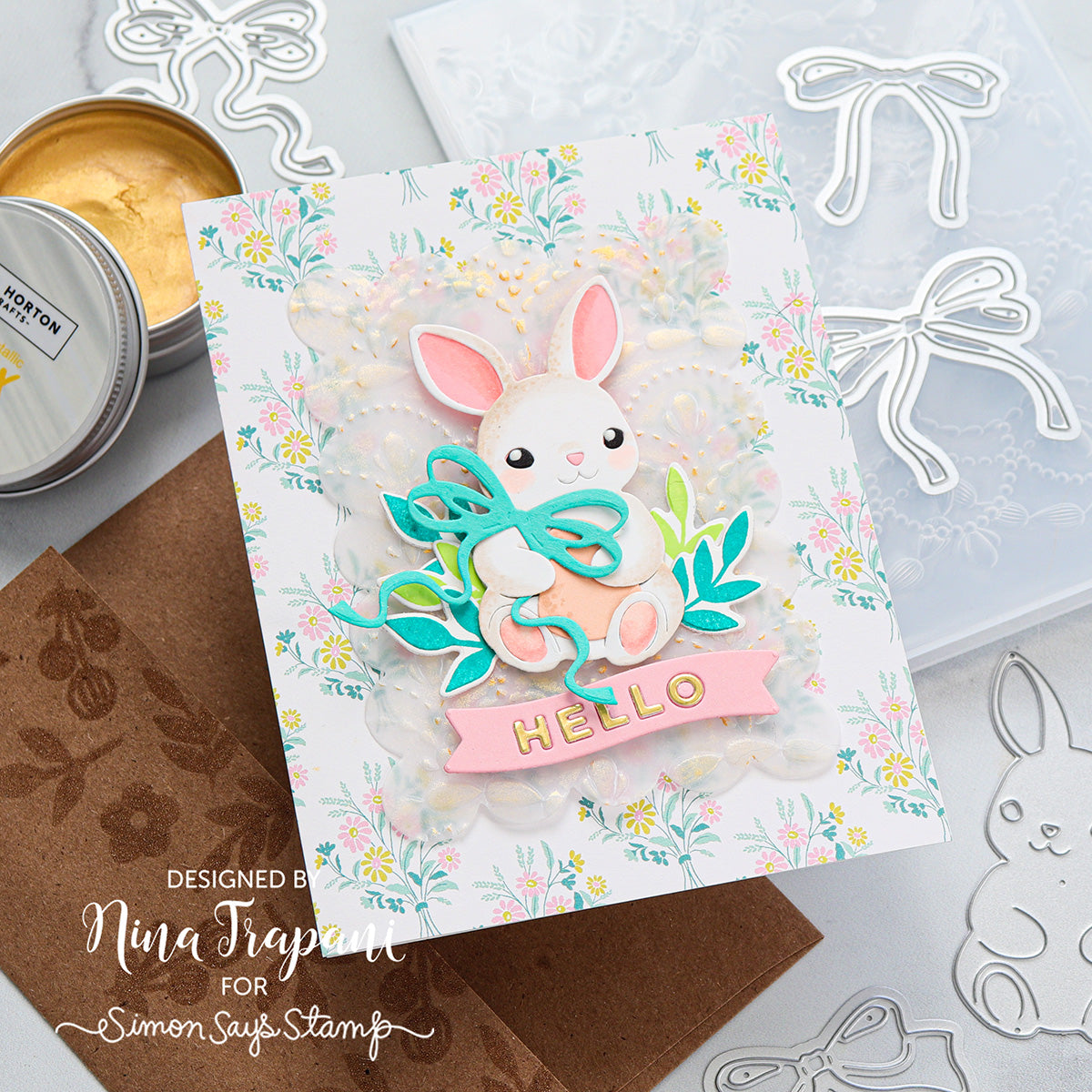 Simon Says Stamp Bundled Bunny Wafer Dies s986 Favorite Things Easter Card | color-code:ALT01