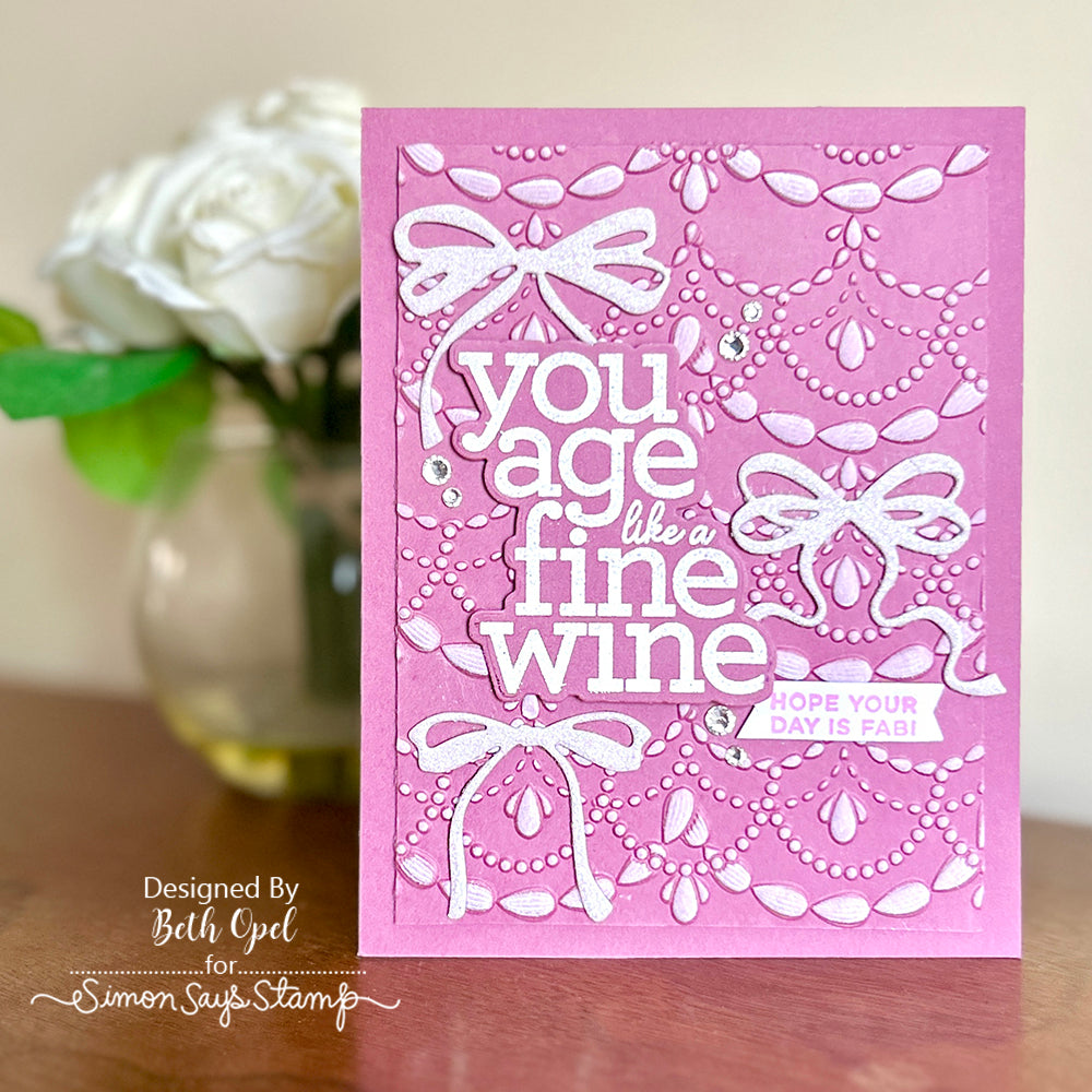Simon Says Stamp Pigment Ink Pad WHITE INK039 Birthday Card
