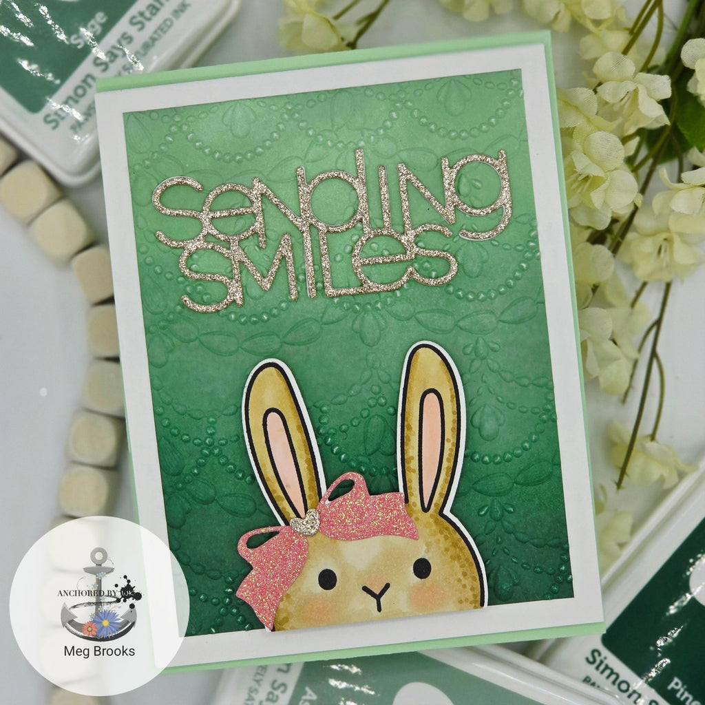 Simon Says Stamp Embossing Folder Bundled Swag sf446 Favorite Things Sending Smiles Card 