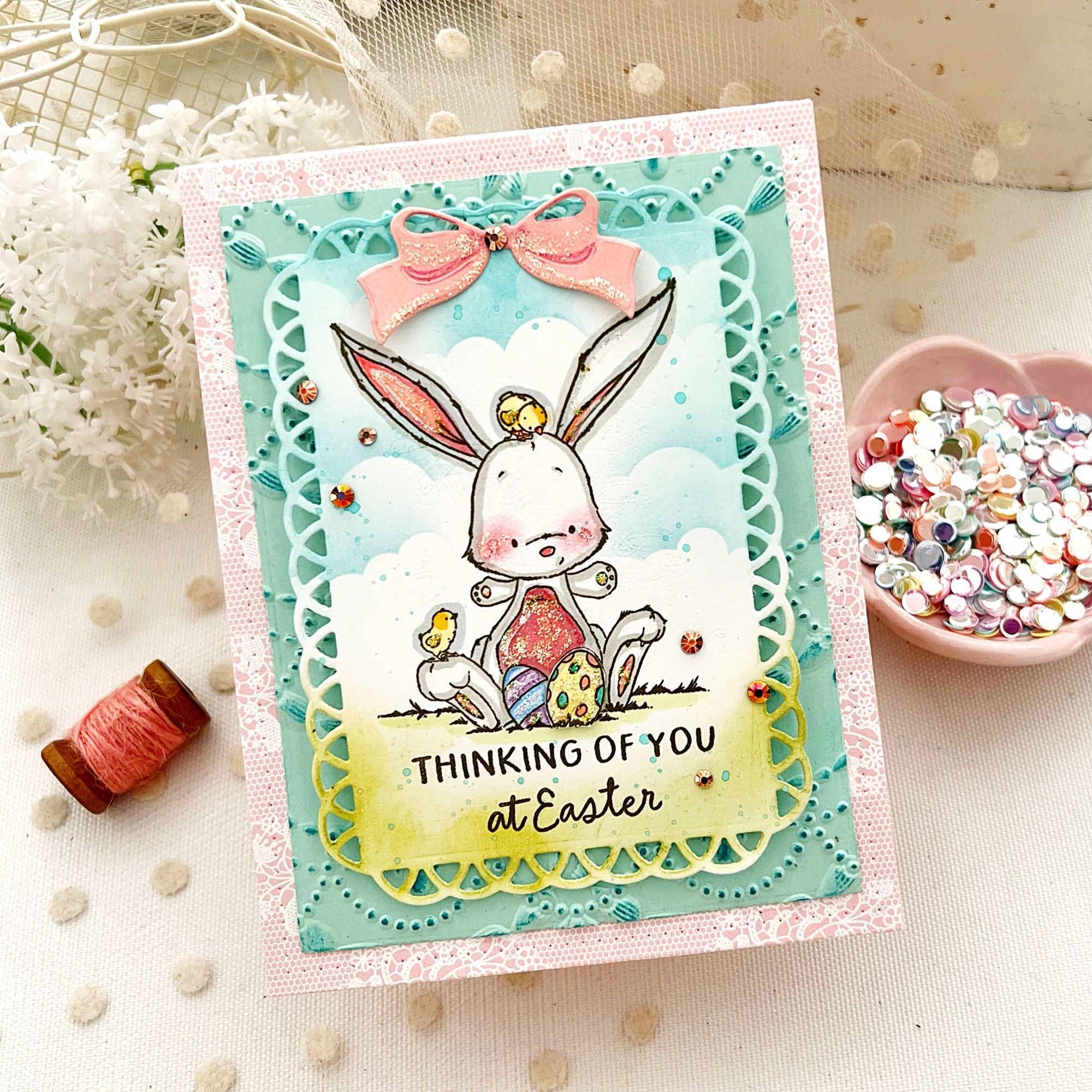 Simon Says Stamp Embossing Folder Bundled Swag sf446 Favorite Things Easter Card | color-code:ALT03