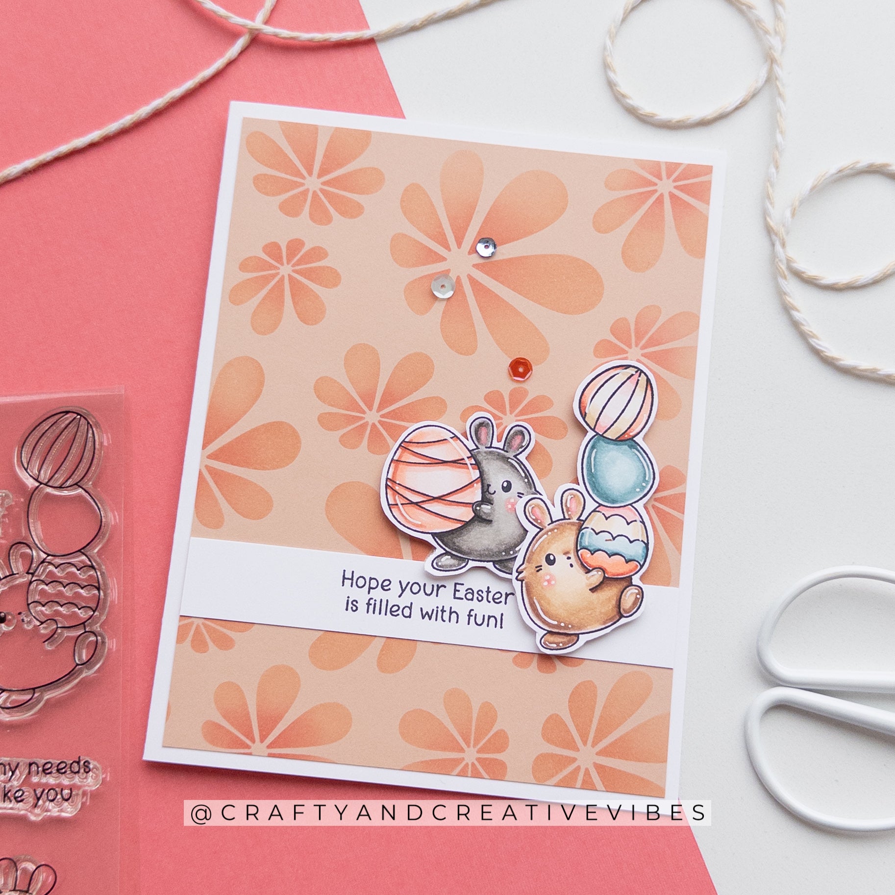 Simon Says Stamps and Dies Bunny Bonanza set1180bb Beautiful Moments Easter Card