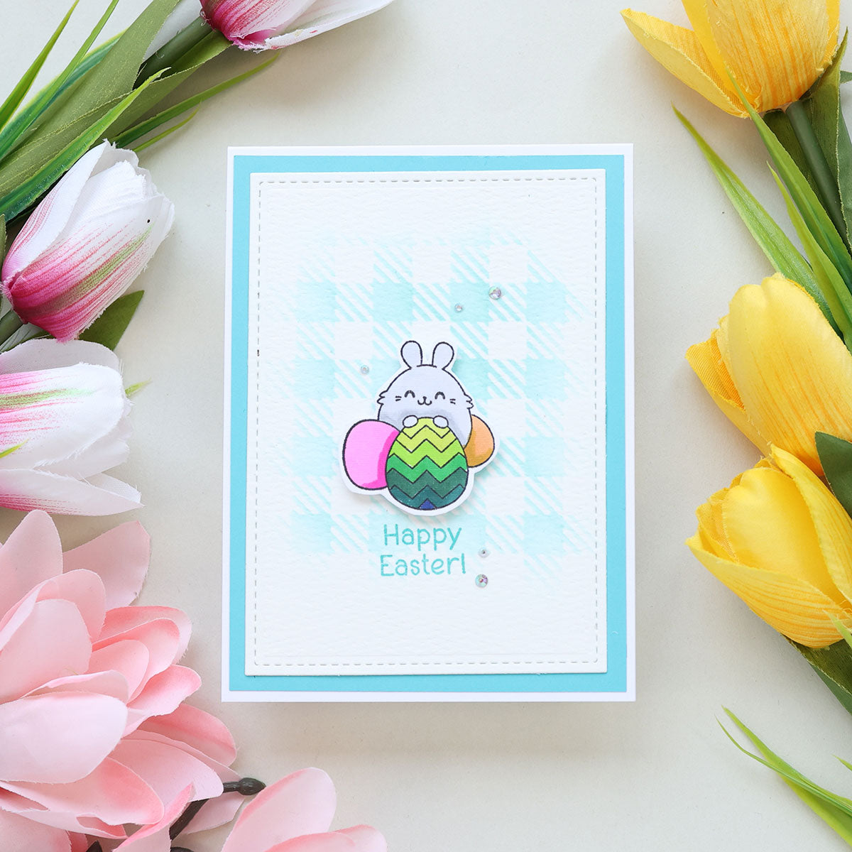 Simon Says Stamps and Dies Bunny Bonanza set1180bb Beautiful Moments Easter Card