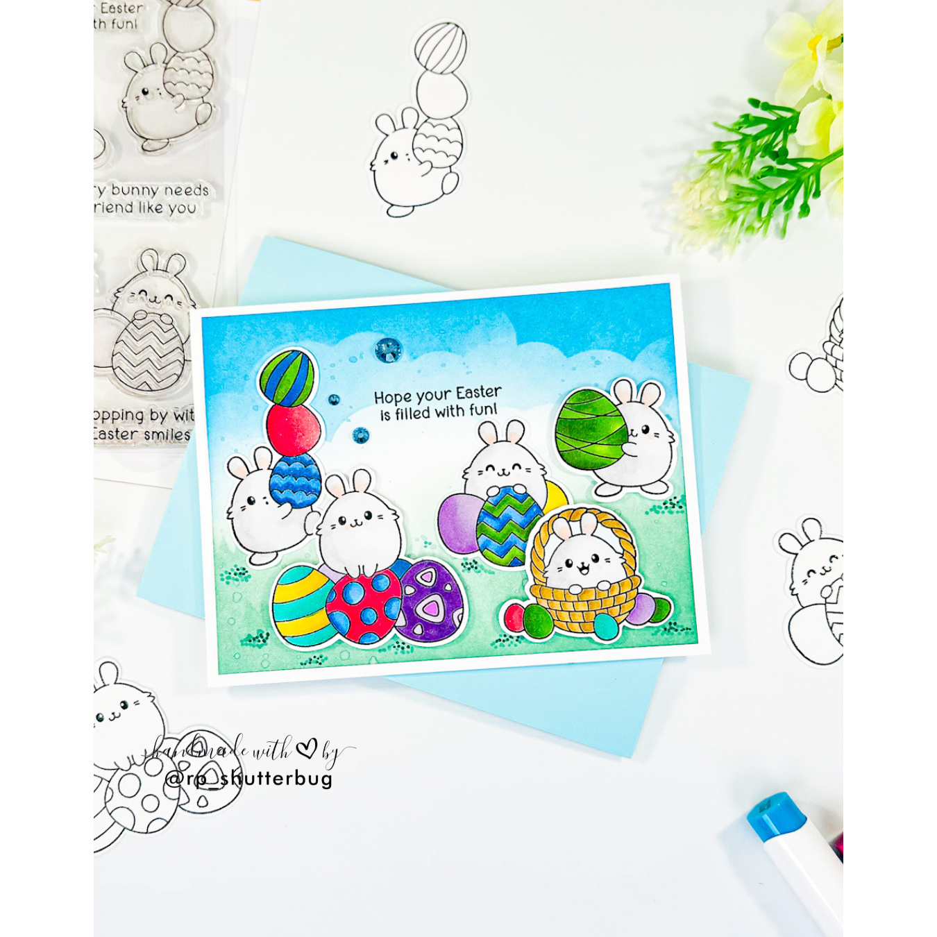 Simon Says Stamp Bunny Bonanza Wafer Dies 1603sdc Beautiful Moments Easter Card
