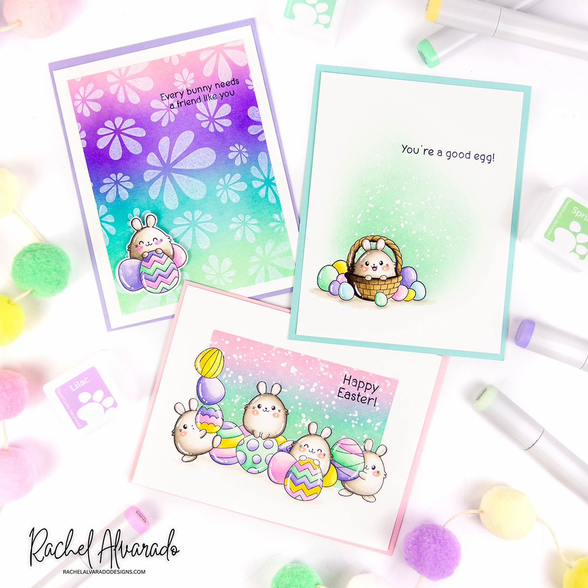 Simon Says Clear Stamps Bunny Bonanza 3384ssc Beautiful Moments Easter Cards| color-code:ALT02