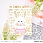 Pretty Pink Posh Easter Words Stencil hoppy spring