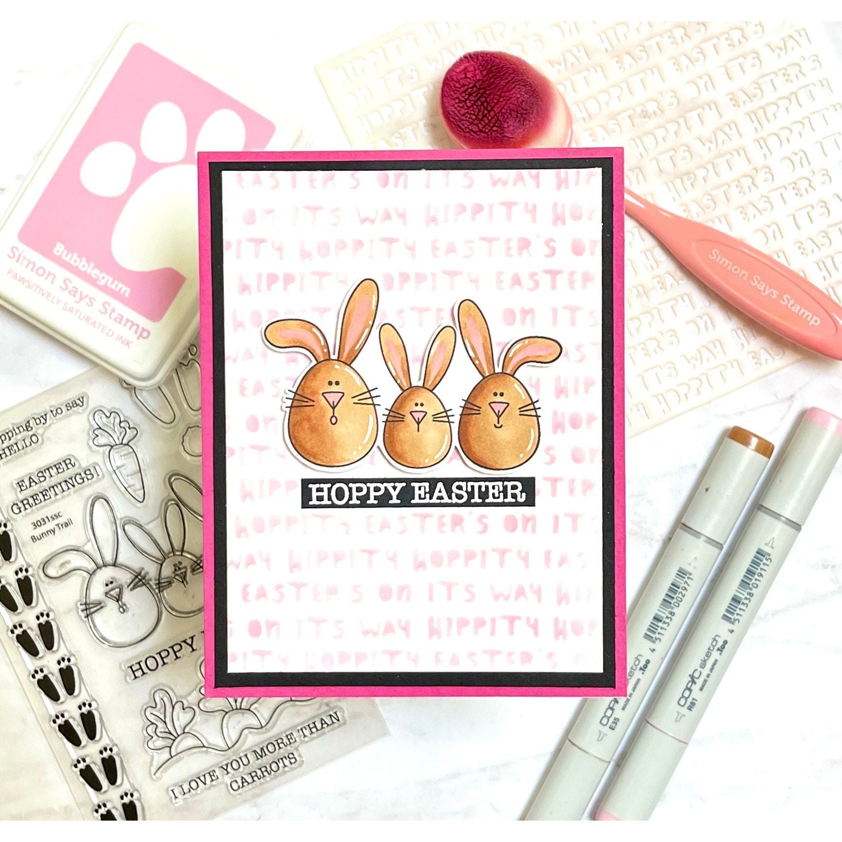 Simon Says Stamp Bunny Trail Wafer Dies 1043sdc Splendor Easter Card | color-code:ALT04