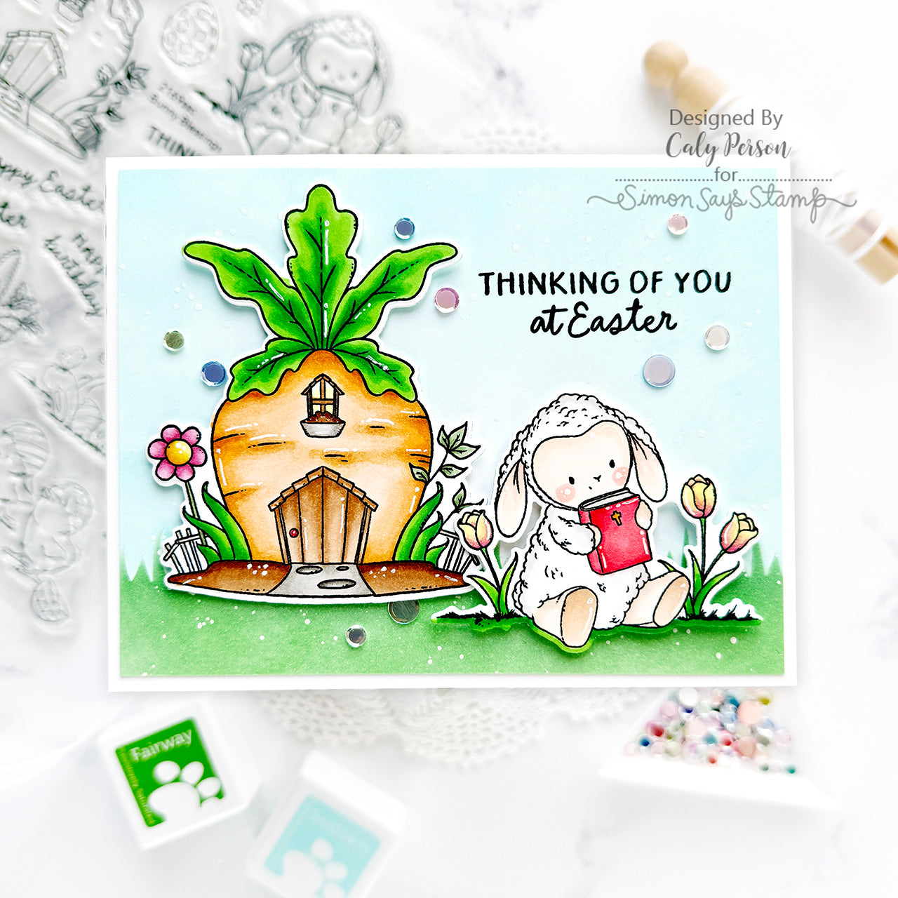 Simon Says Clear Stamps Bunny Blessings 2169ssc Favorite Things Easter Card | color-code:ALT15