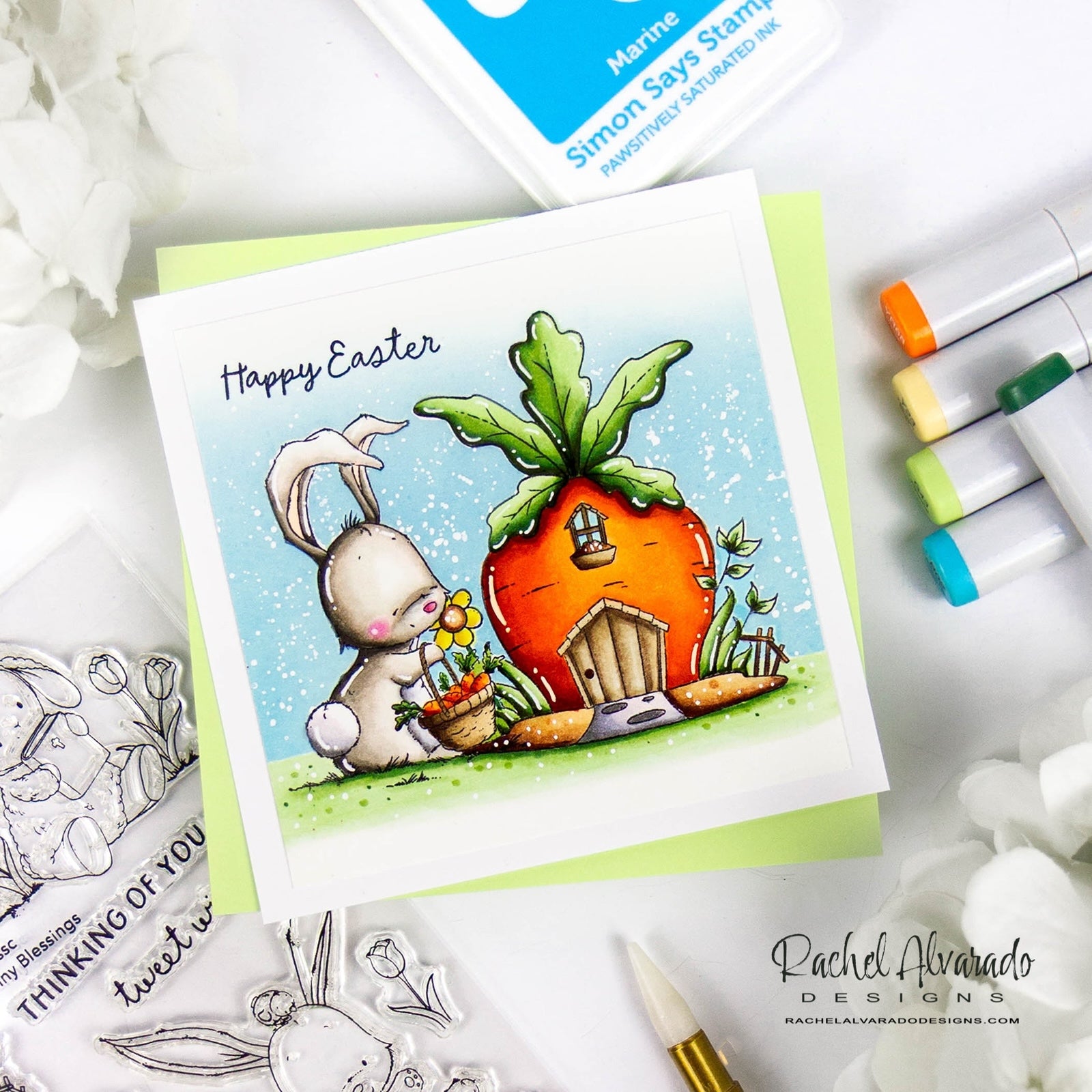 Simon Says Stamps and Dies Bunny Blessings set930bb Favorite Things Easter Card | color-code:ALT05