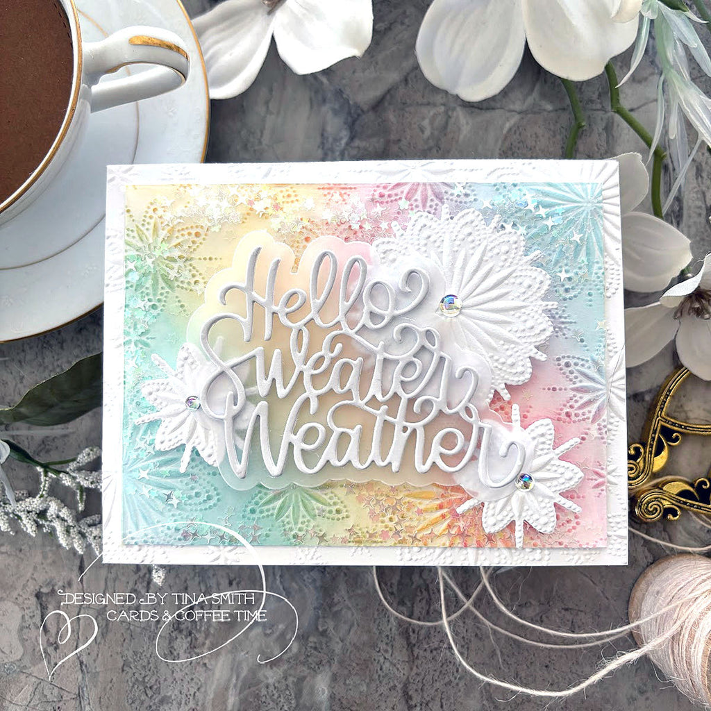 Simon Says Stamp Embossing Folder And Dies Burst Snowflakes sfd365 All The Joy WInter Card | color-code:ALT03