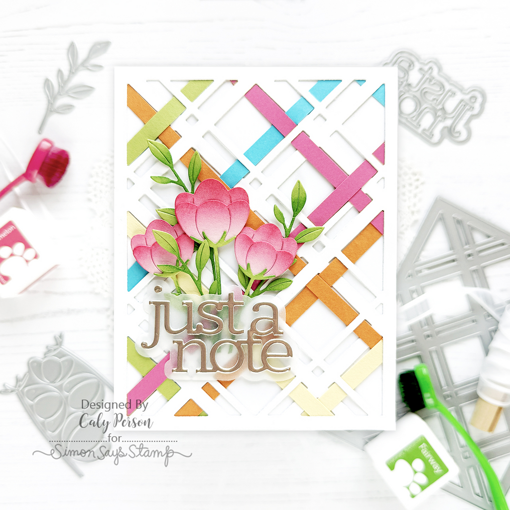 Simon Says Stamp Double Plaid Cover Wafer Dies 1136sd Stamptember Just a Note Card | color-code:ALT07