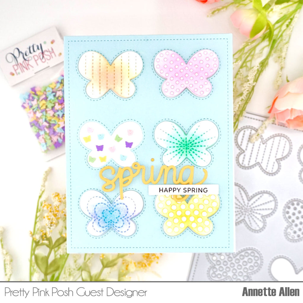Pretty Pink Posh Butterfly Cover Plate Die happy spring