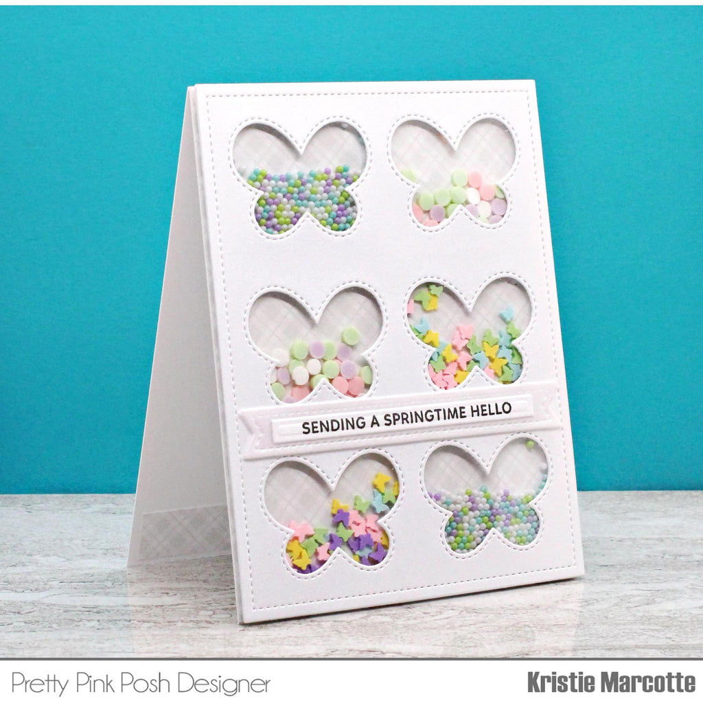 Pretty Pink Posh Butterfly Cover Plate Die shaker card