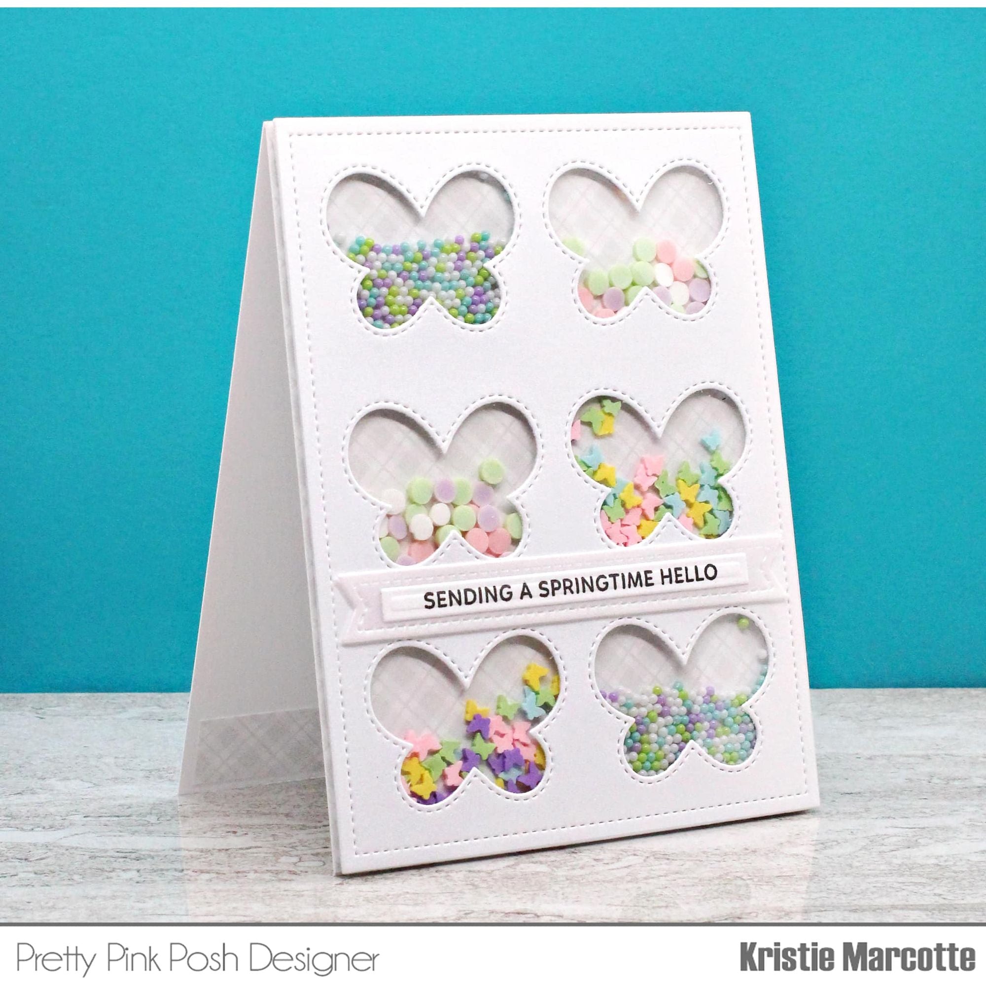 Pretty Pink Posh Butterfly Cover Plate Die shaker card