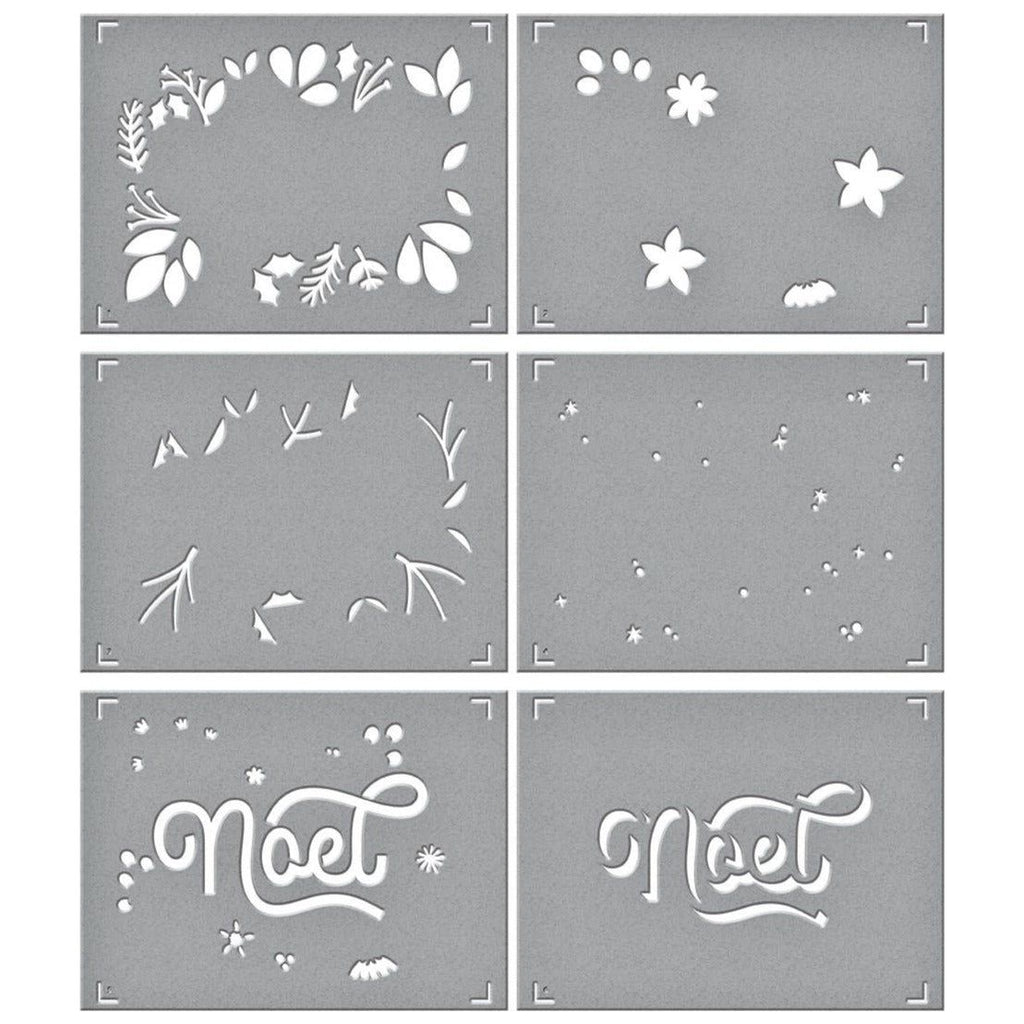 STN-067 Spellbinders Layered Noel Foliage Stencils