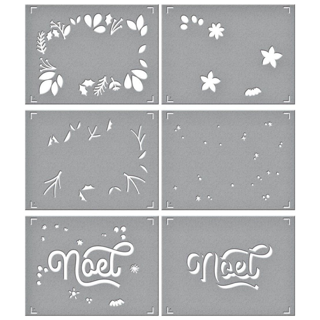 STN-067 Spellbinders Layered Noel Foliage Stencils