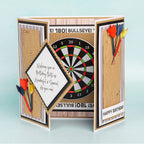Chloe's Creative Cards Dart Board Die and Stamp Set c-diest-hhdarts bullseye