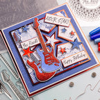 Chloe's Creative Cards Guitar Die and Stamp Set c-diest-hhgui you rock