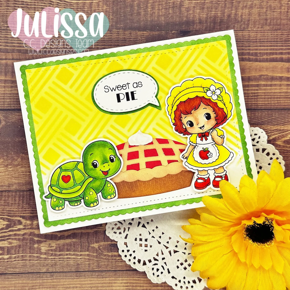C.C. Designs Apple Purple Clear Stamp Set ccd-0433 sweet as pie