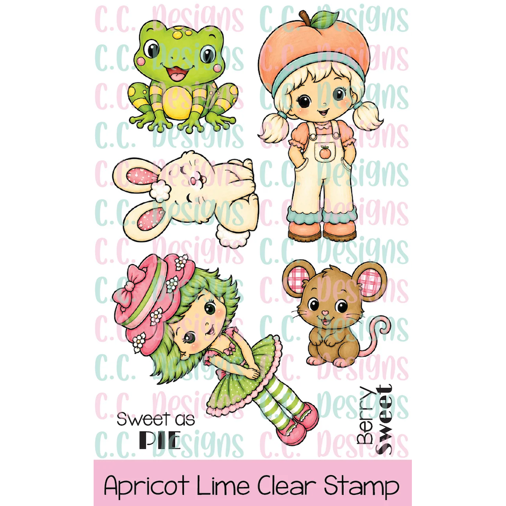 C.C. Designs Apricot Lime Clear Stamp Set ccd-0432
