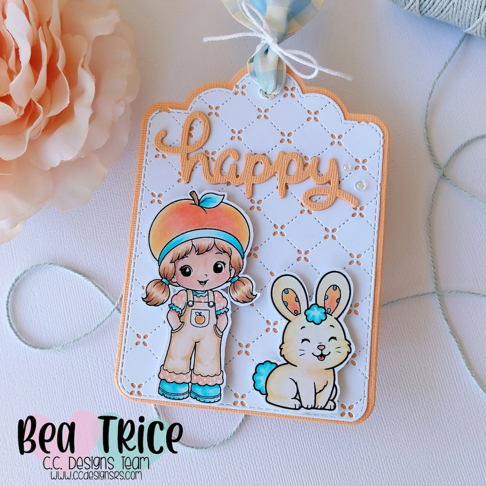 C.C. Designs Apricot Lime Clear Stamp Set ccd-0432 berry sweet green and pink