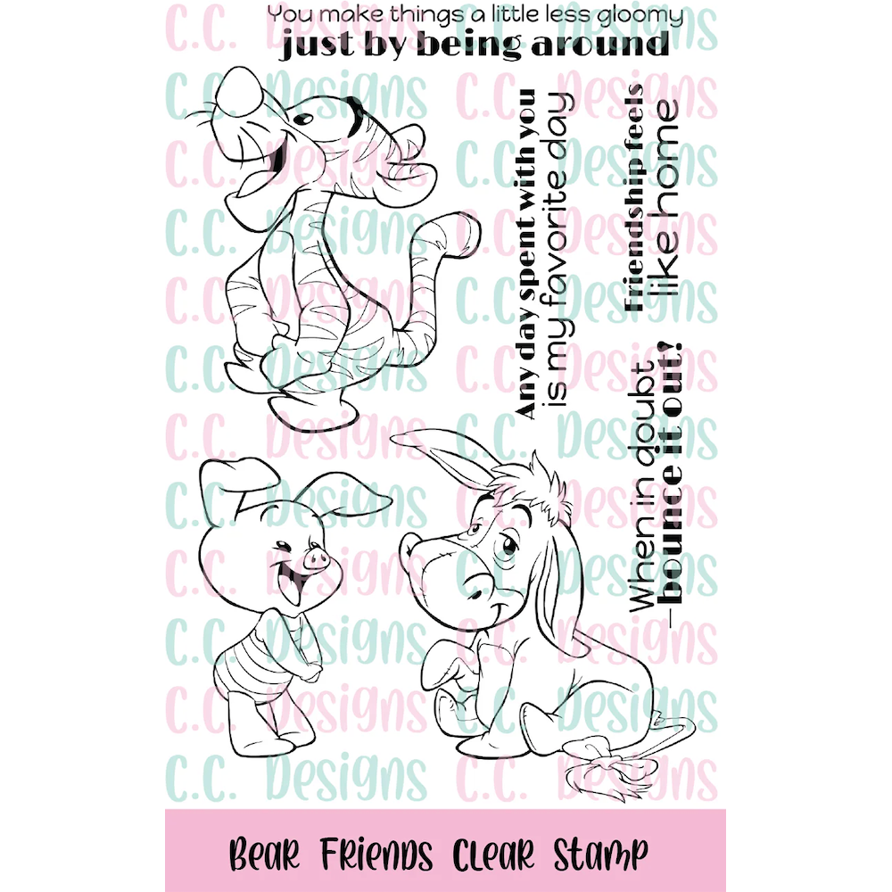 C.C. Designs Bear Friends Clear Stamp Set ccd-0420