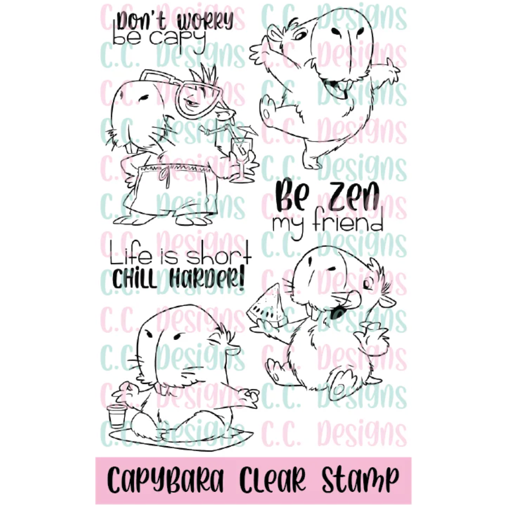 C.C. Designs Capybara Clear Stamp Set ccd-0383