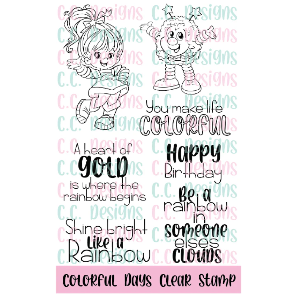 C.C. Designs Colorful Days Clear Stamp Set ccd-0381