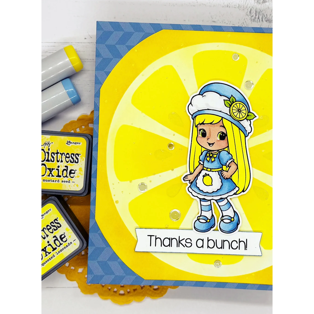 C.C. Designs Fruity Friends Clear Stamp Set ccd-0427 thanks a bunch
