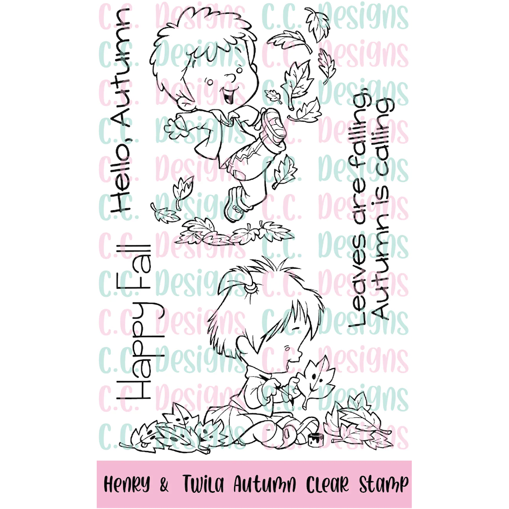 C.C. Designs Henry & Twila Autumn Clear Stamp Set ccd-0392