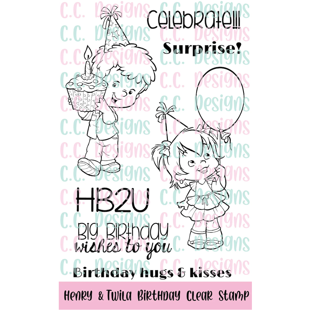 C.C. Designs Henry & Twila Birthday Clear Stamp Set ccd-0380