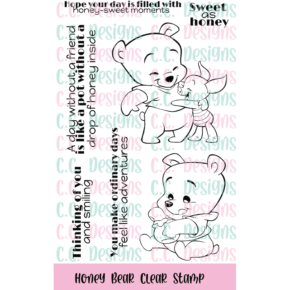 C.C. Designs Honey Bear Clear Stamp Set ccd-0421