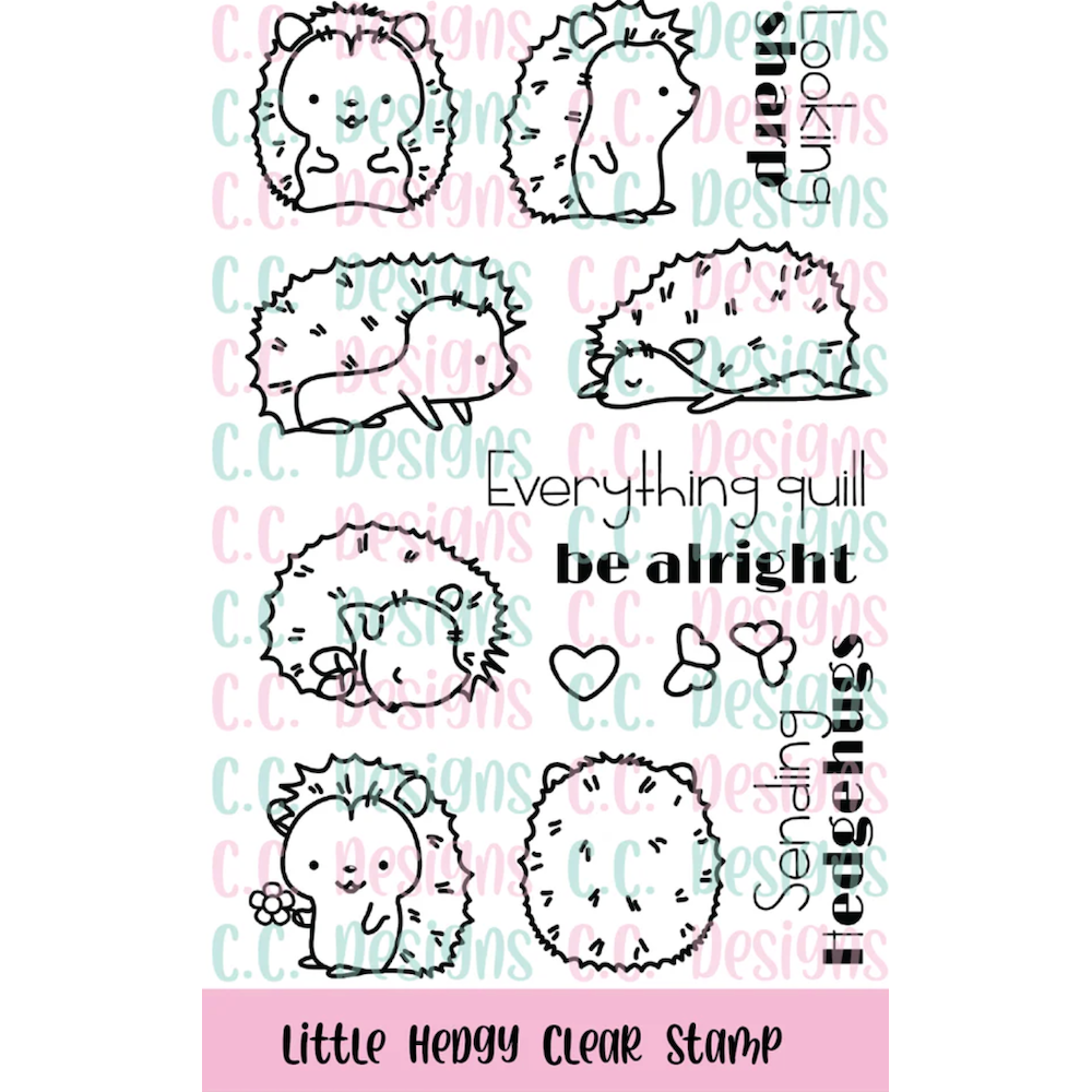 C.C. Designs Little Hedgy Clear Stamp Set ccd-0419
