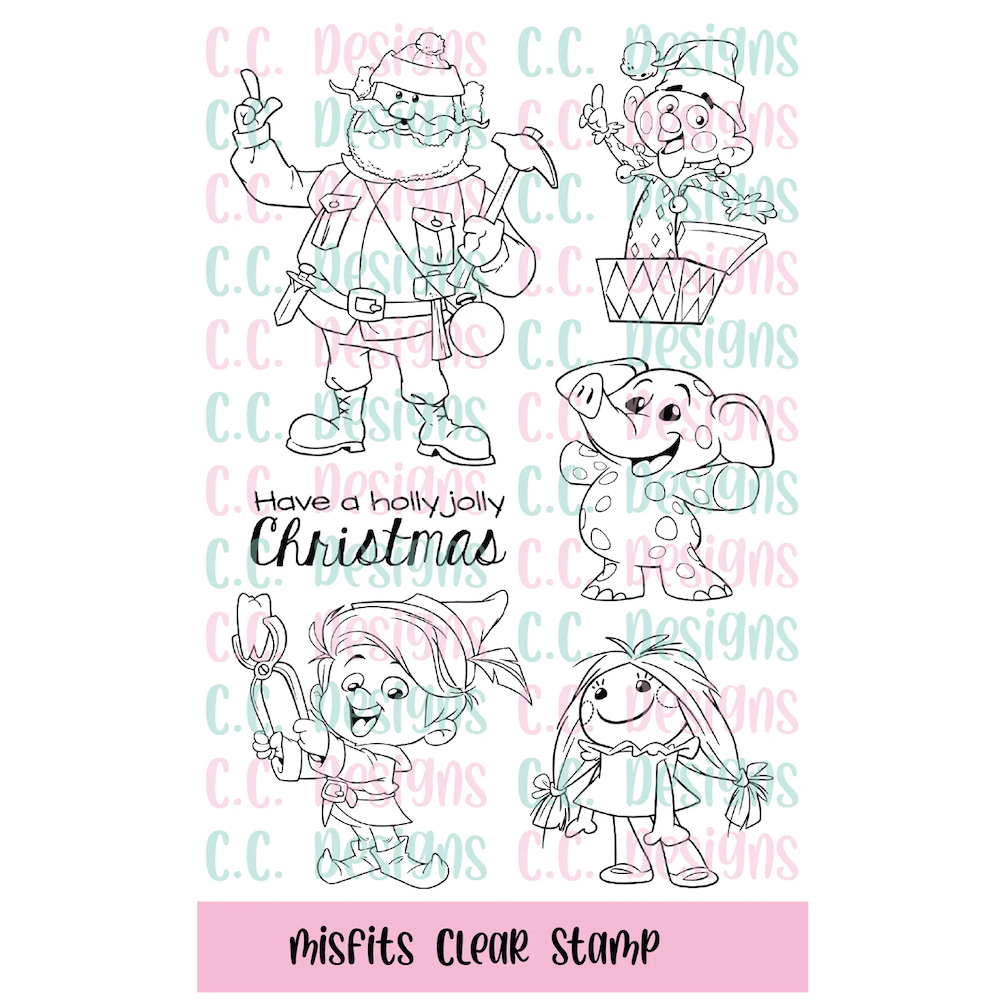 C.C. Designs Misfits Clear Stamp Set ccd-0397