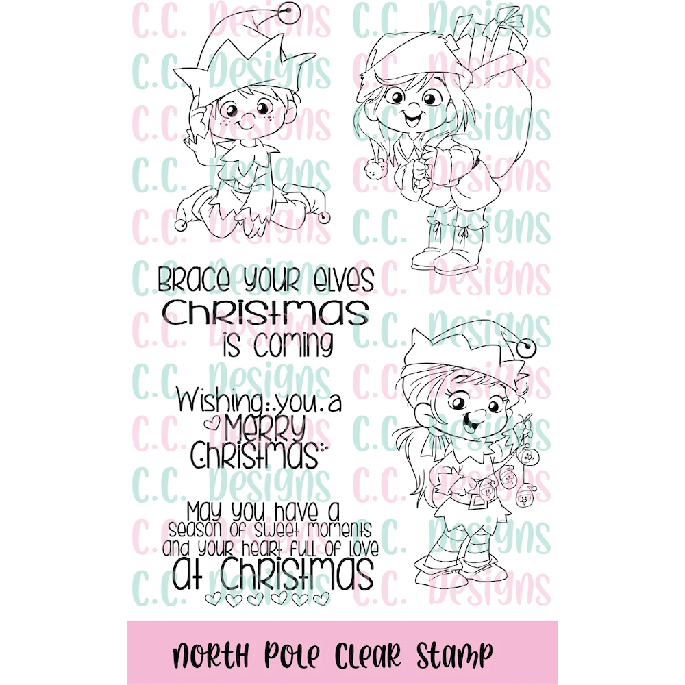 C.C. Designs North Pole Clear Stamp Set ccd-367